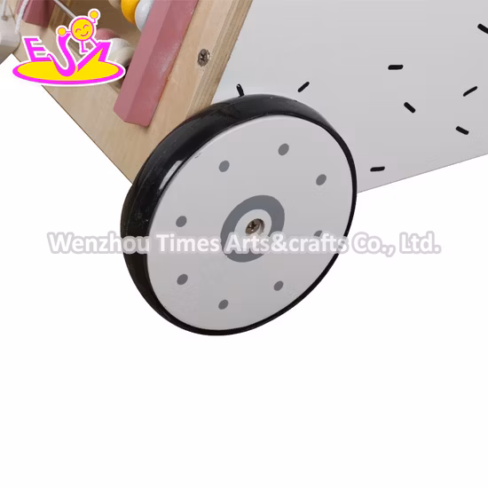 新しいデザインの早期学習木製プッシュアロングアクティビティウォーカーおもちゃ子供のための W16e159b