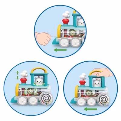 新しいベストプッシュアロング列車おもちゃの車電気自動車ベビー用品卸売小さなおもちゃ赤ちゃん子供キッズ教育プラスチックおもちゃ